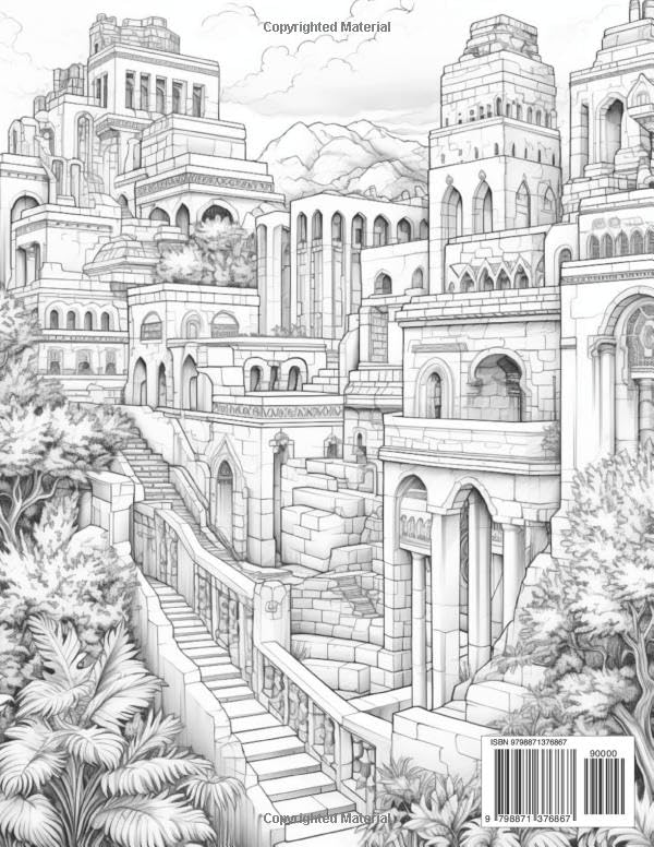 Ancient Mesopotamia Coloring Pages For Adults Coloring Book For Adults Printable Stress Relief Anxiety Relief Gift Color Book Coloring Sheets ... Volume I (Ancient Civilizations) - Image 2