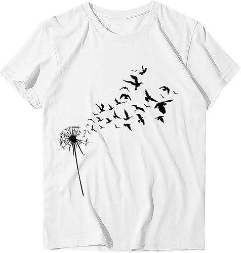 Miniatura 4 de Blusas casuales de verano para mujer, camisas de color sólido de manga corta, blusa de cuello redondo, túnica casual elegante