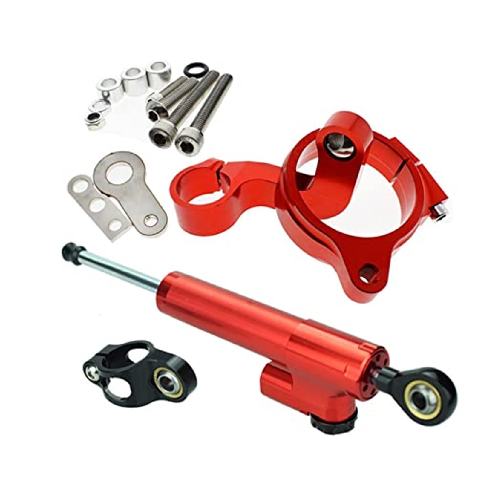 Dla, R1200 CL GS 2013-2018 2017 2016 2015 2014, Aluminiowy motocykl Układ kierowniczy Stabilizacja Wspornik amortyzatora Zestaw montażowy System tłumienia Rider Control(BLACK 12)
