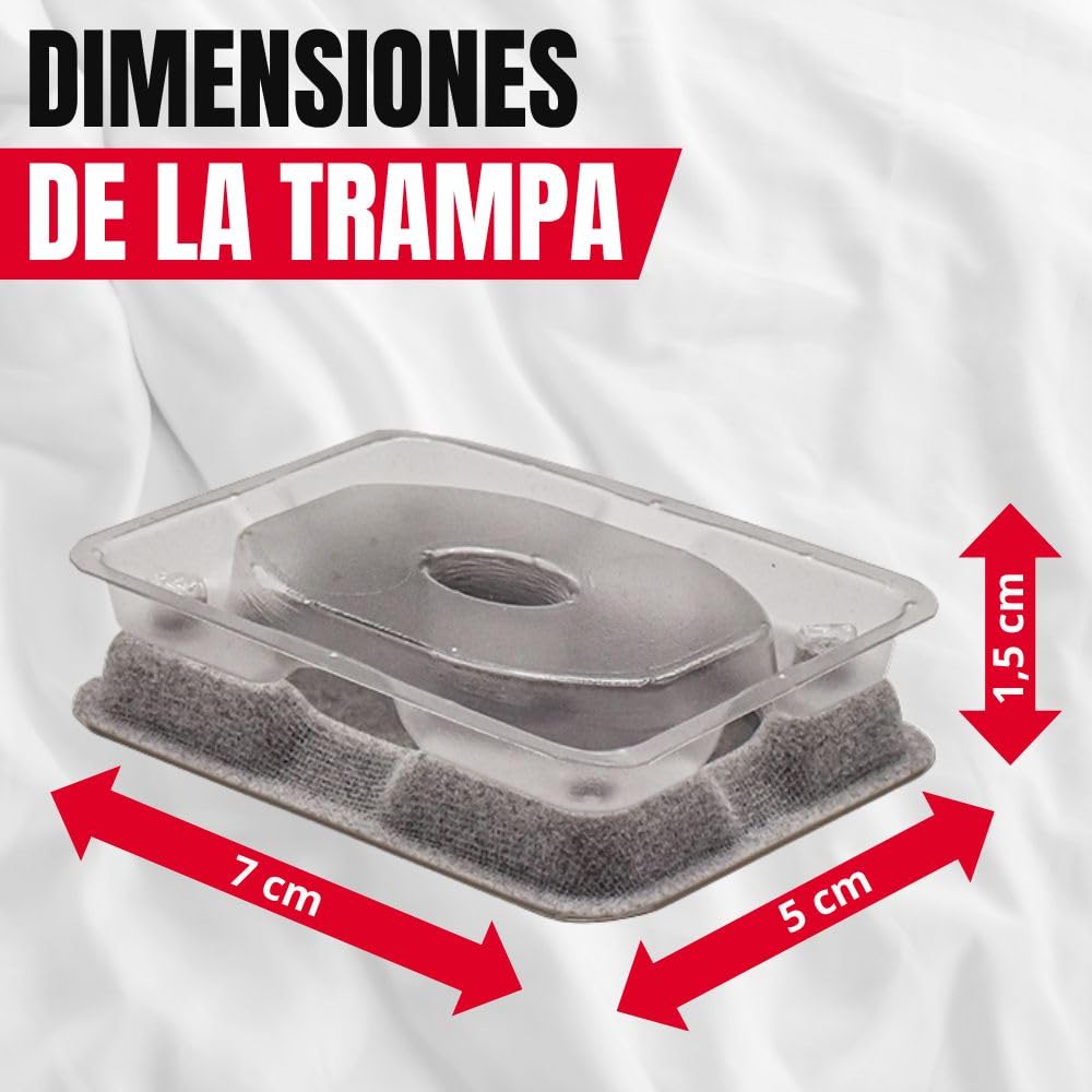 Remi Hogar Trampa Detectora de Chinches 12 Unidades | Monitor Transparente con Adhesivo Duradero | Prevención y Control No Tóxico hasta 6 Meses