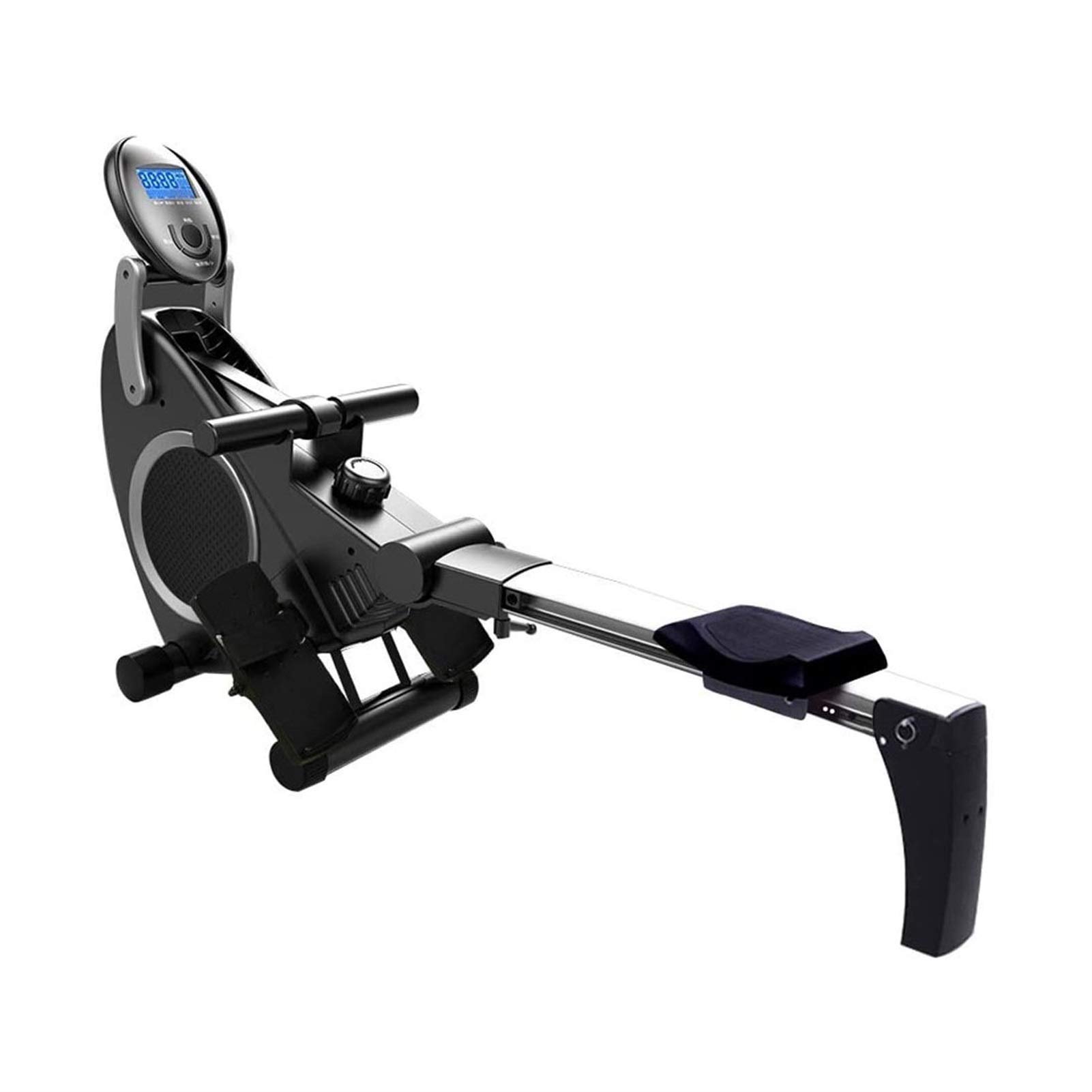 Remo magnético, máquina de remo, máquina de remo inteligente para el hogar, dispositivo de remo silencioso con ajuste de resistencia de control magnético, máquina de remo magnética plegable y compacta
