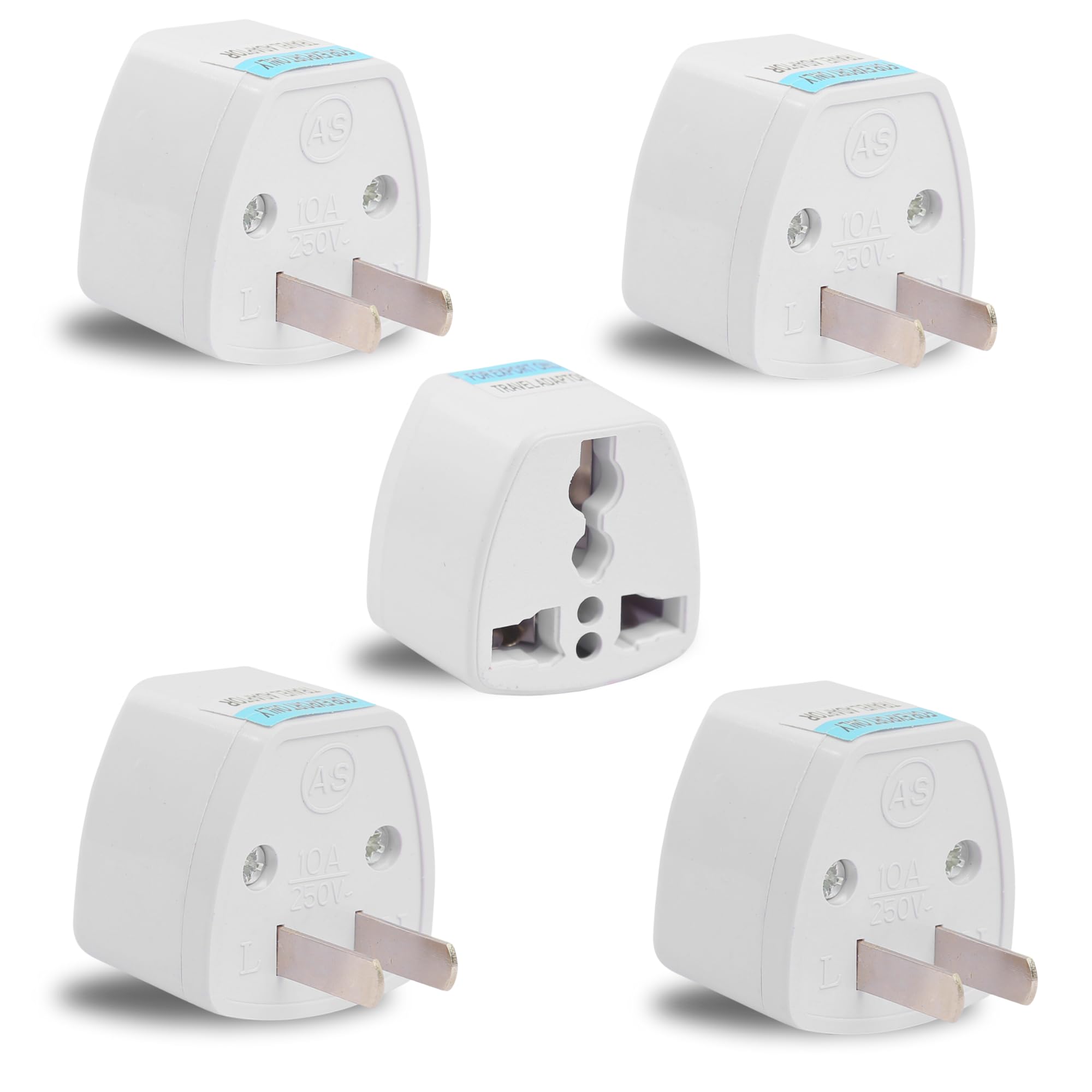 India to USA Converter Plug | Travel Adapter 5-Pack: Universal Type A Plug Adapter for US, Canada, Mexico, Japan, Thailand | for Indian Decices | Compatible with Laptop, Camera, Chargers (10A 250V)-image-32