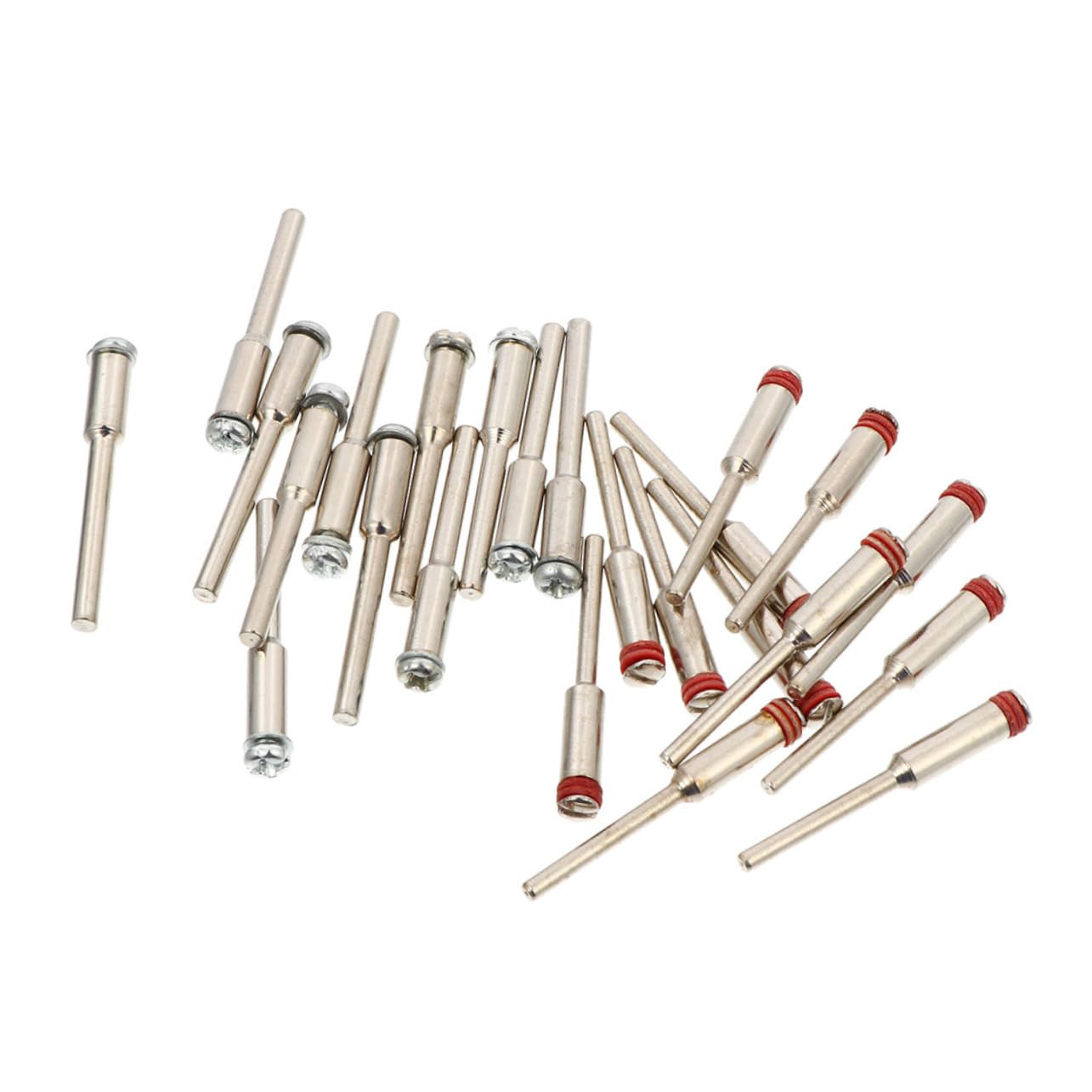 Balacoo 40-Piece Sandpaper Stick Cutting Disc Holder Kit Alloy Screw Mandrels Universal Fit for Most Rotary Tools