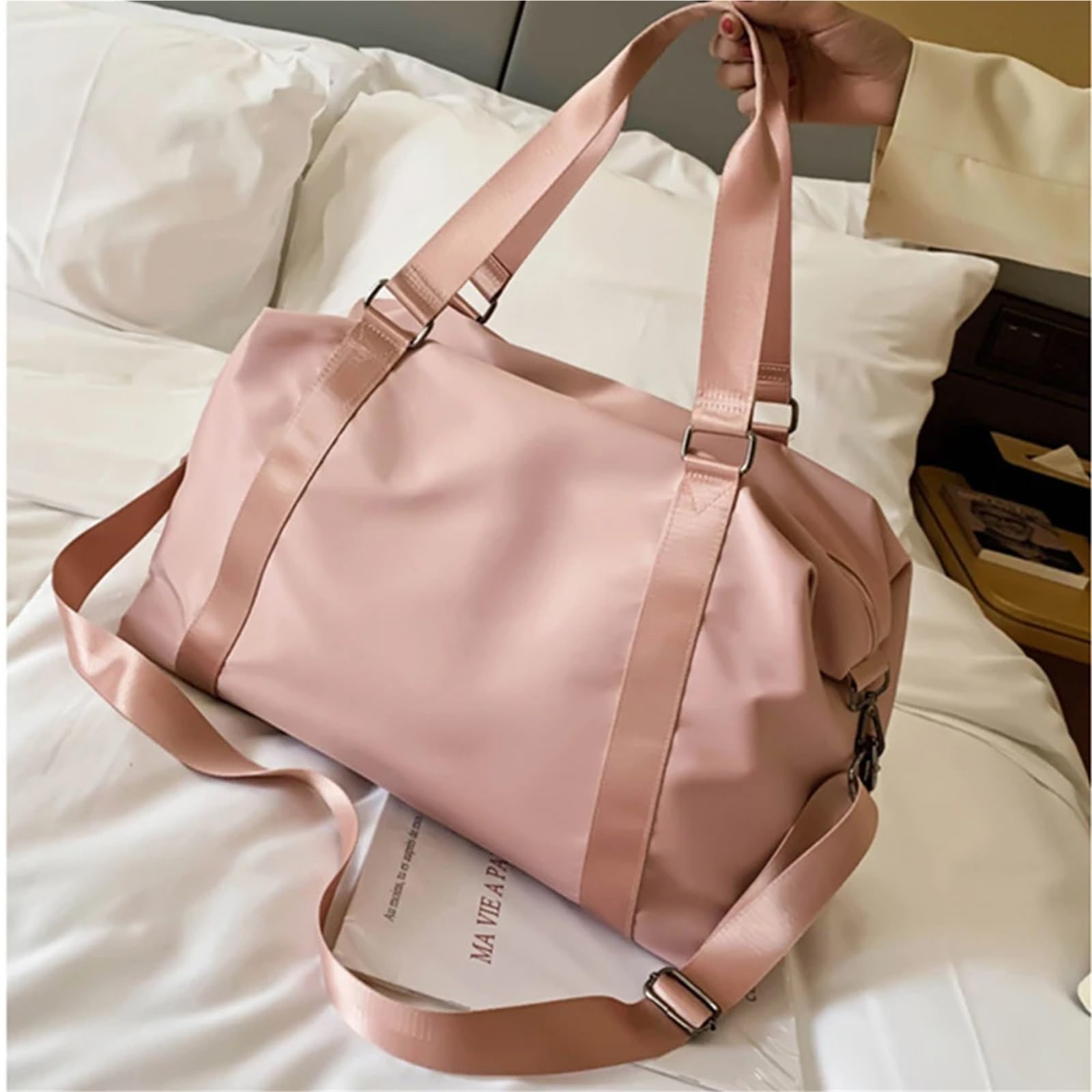 borsa da palestra Borsa da palestra pieghevole fitness impermeabile a tracolla a sportiva allenamento for borsa viaggio all'aperto(L pink)