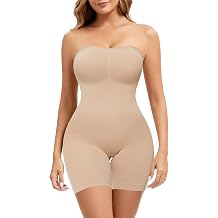 Strapless Shapewear Bodysuit Body Shaper for Women Under Dress Butt Lifter Tummy Control Full Body Shapewear