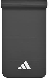 adidas Fitness Mat - 7mm Thick Exercise Mat, Non-Slip for Yoga, Pilates, Stretching, Fitness & Gymnastics, Yoga Accessories for Women, Home Gym & Workout Mat, Home Gym Equipment