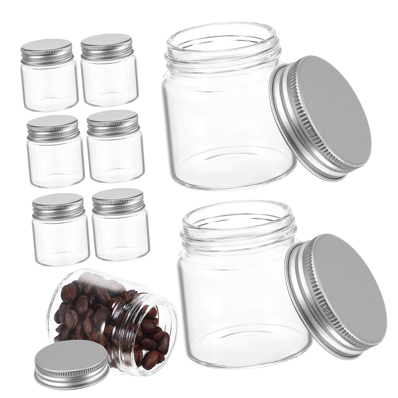 VANZACK Frascos de Vidrio 20 Piezas Pequeños con Tapa Sellada, de 50ml