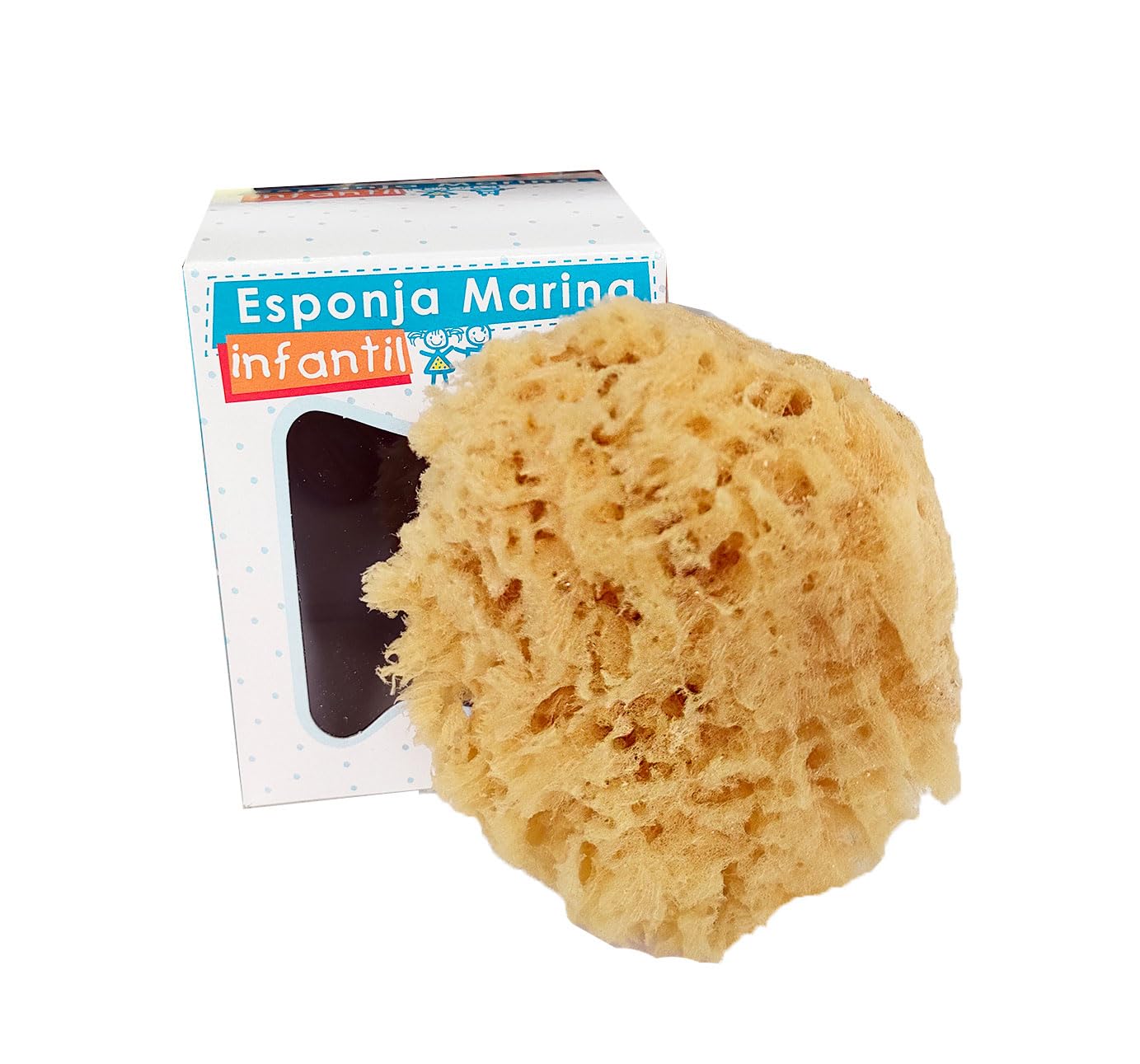 Esponja Marina Natural Infantil Para La Higiene de los más Pequeños. Es una Esponja Para Niños Extra Suave y 100% Natural. Extra de Expuma en el Baño y la Ducha de tu Bebé