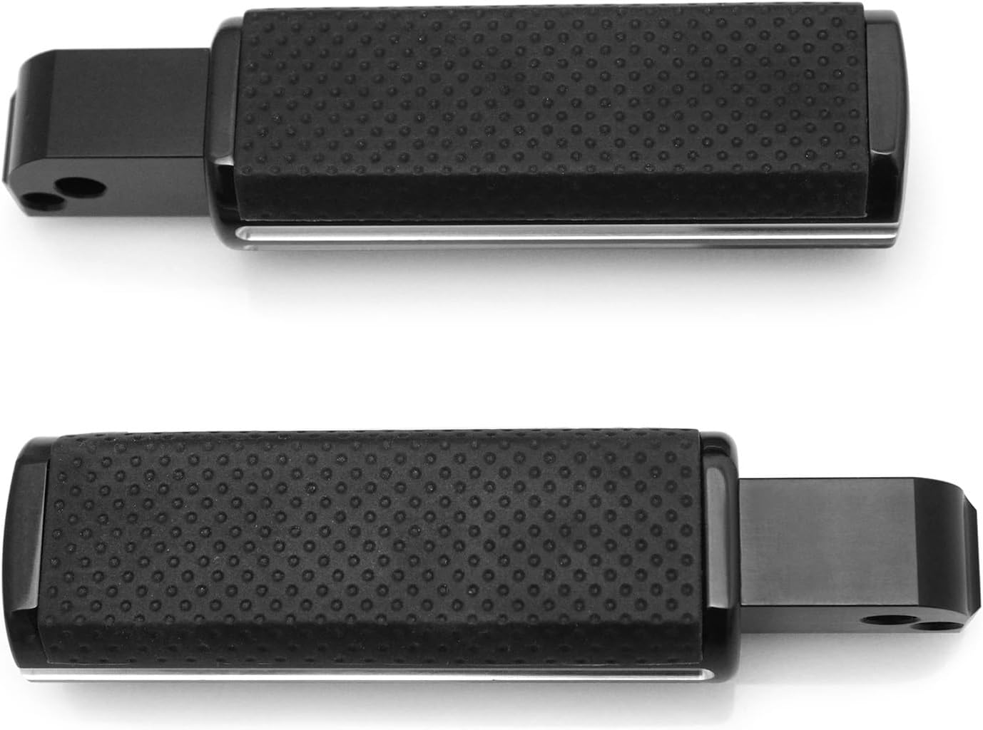 Motorcycle Passenger Floor Boards Rest Aluminum Rubber Rear Mounted Fit for Harley Fit for Softail 2018-UP(Edge Cut)