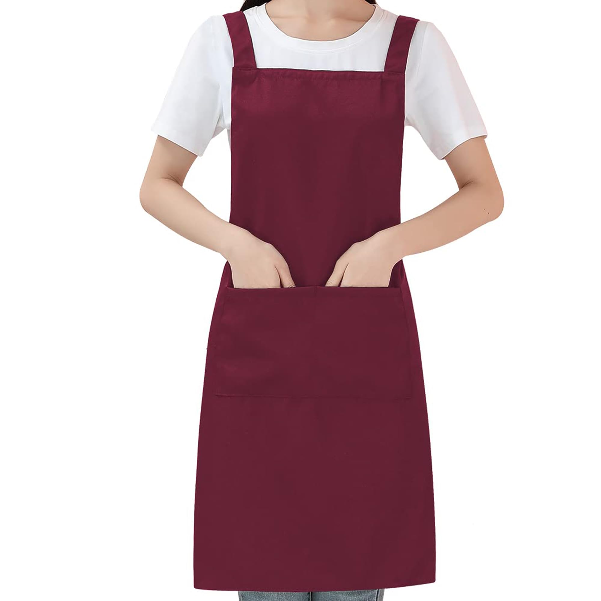 H-Shaped Cafe Apron with Deep Pockets