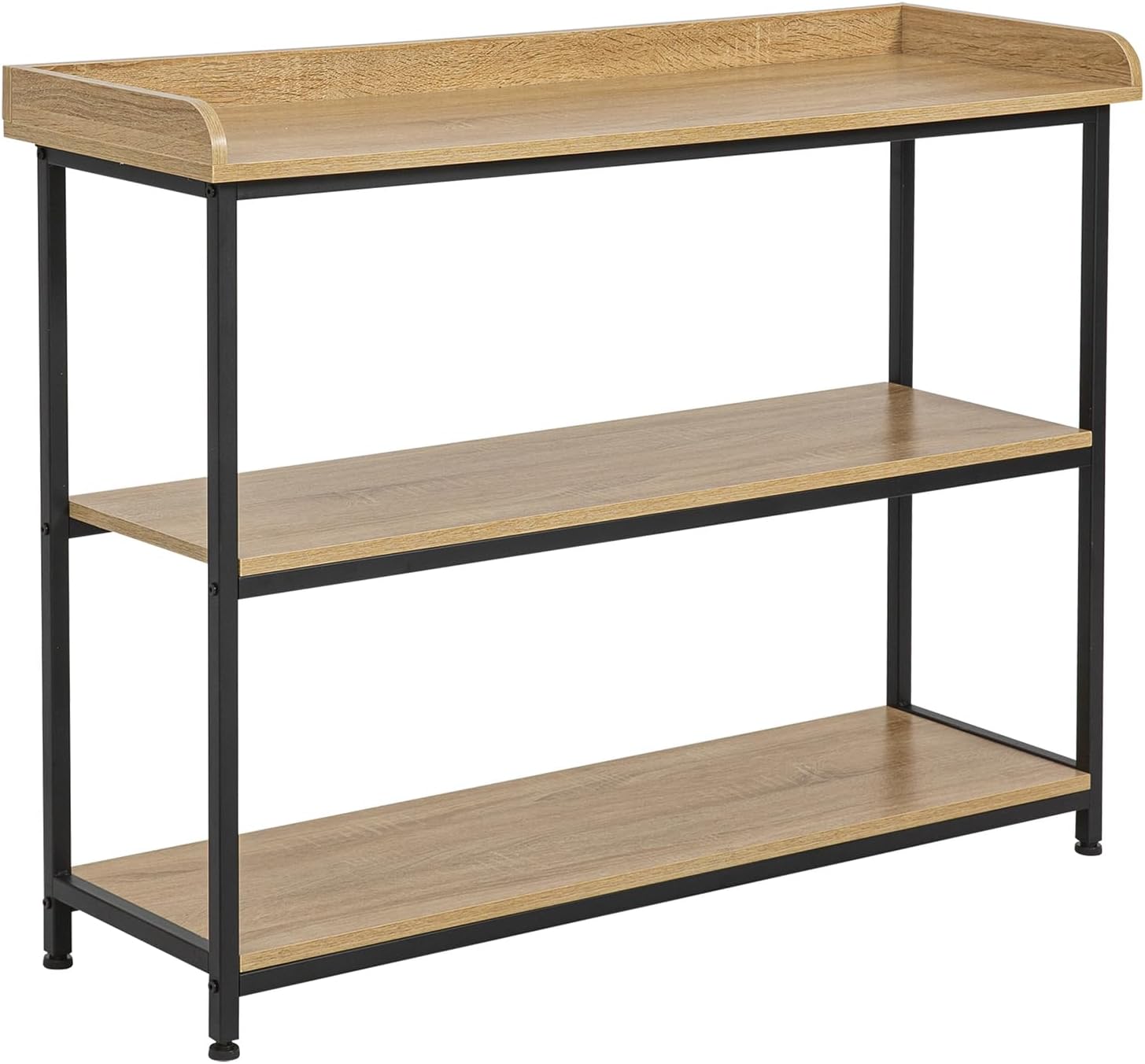 Sofa Table Versatile 3Tier Metal and MDF Modern Rustic