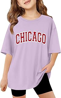Camiseta informal de algodón para niña, camiseta de verano, manga corta, cuello redondo, camiseta para niños, blusa básica, camiseta ligera y holgada, disfraz cómodo, camiseta deportiva