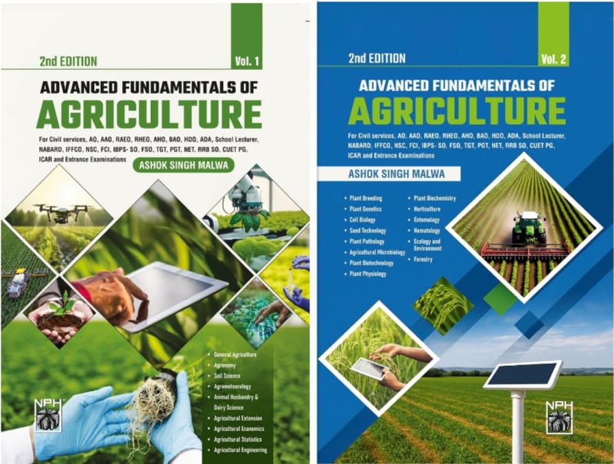 Image of Advanced Fundamentals of Agriculture 2Vols Set 2nd Edition For Civil services, AO, AAO, RAEO, RHEO, AHO, BAO, HDO, ADA, School Lecturer, NABARD, ... SO, CUET PG, ICAR and Entrance Examinations