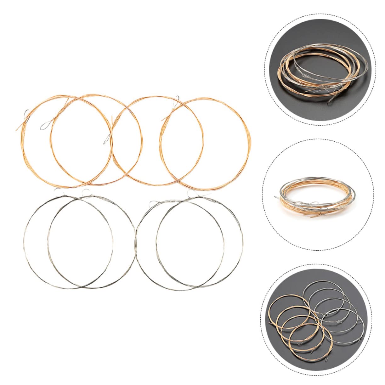 Toyvian 32pezzi Corde Per Mandolino Acciaio Per Strumenti Musicali Suono e Trasparente Facili Da Sostituire Accessori Per Musicisti Professionisti