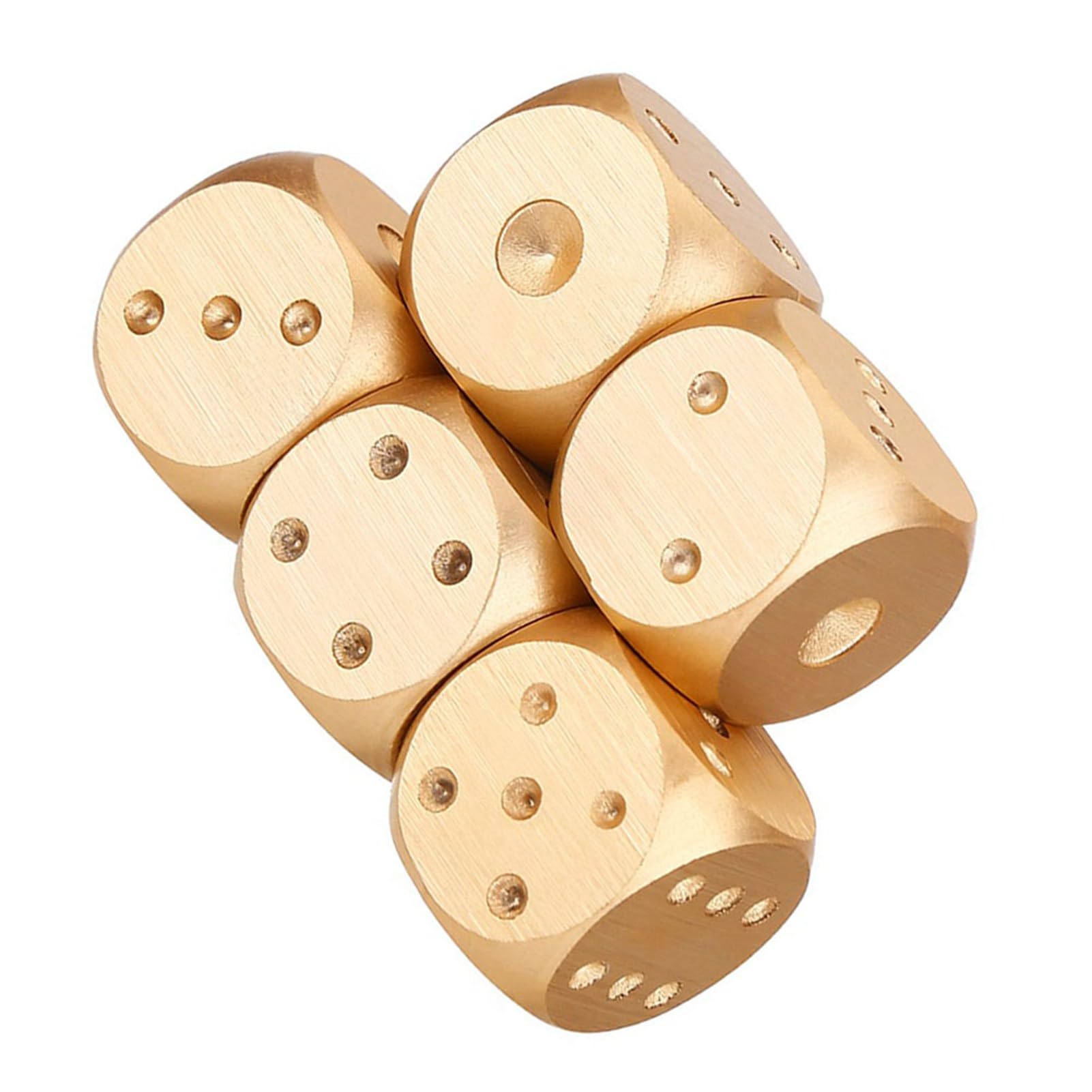 Il Miglior Modello di Deformazione, Set di Dadi da Gioco da Tavolo in Lega di Alluminio da 5 Pezzi con Scatola Rettangolare in Argento (Rettangolo)
