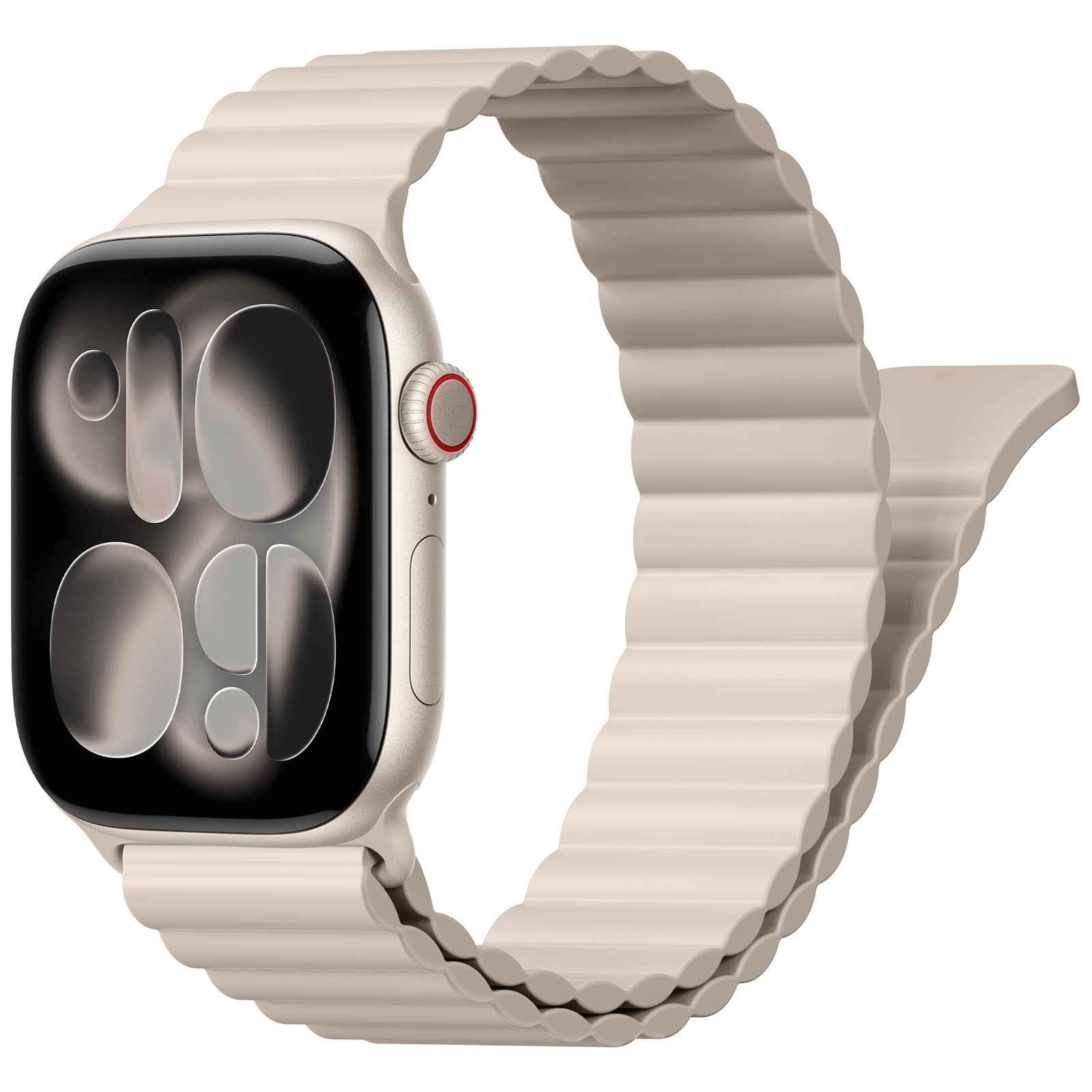 Photo 1 of Magnetic Sport Bands for Apple Watch Band 40mm 38mm 41mm 42mm 44mm 45mm 46mm iWatch bands for Women Men,Silicone Loop Strap Wristband for Apple Watch Series 11 10 9 8 7 6 5 4 3 SE 3/2nd Ultra/3/2 49mm