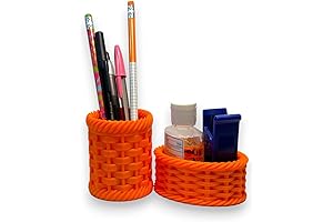 3D Printed Braid Basket Rope Pencil Holder Set