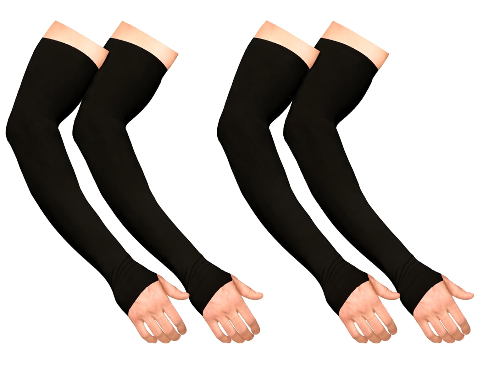 BENAVJI Men and Women Polyester HI UV-Protection Arm Sleeves Hand Socks Pack of 4-picture-37