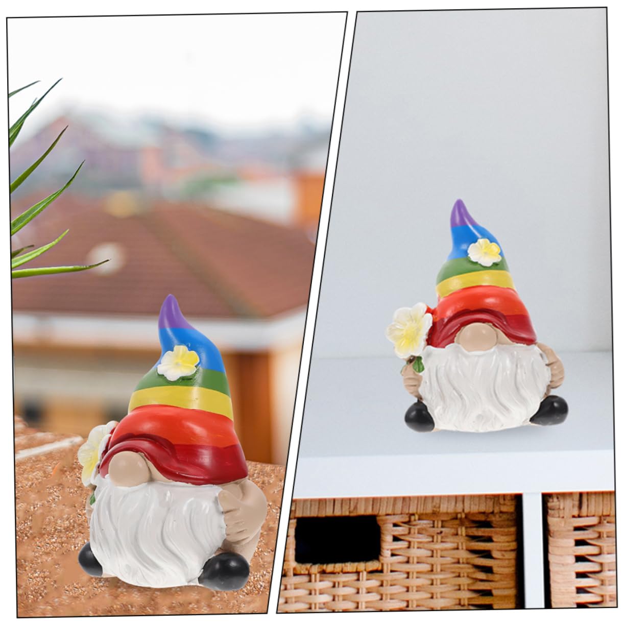 Toyvian 4 Sätze Gartenzwerge Figuren Deko Für Garten Handgefertigte Harzstatue Geschenkidee Für Gartenliebhaber Und Tragbar Für Außenbereich 2 Stück * 4