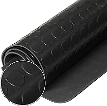 SOLEILUX 1mt x 20mt Pavimento antiscivolo bolflex bullonato copripavimento bollato in pvc 1,2mm - NERO