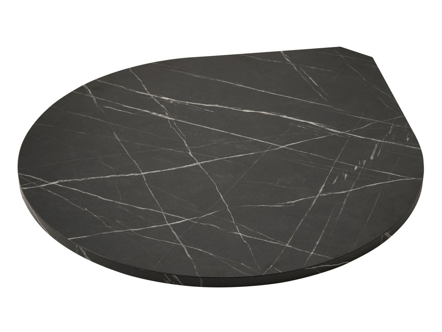 Acantha Teardrop Hearth in Black Marble Effect