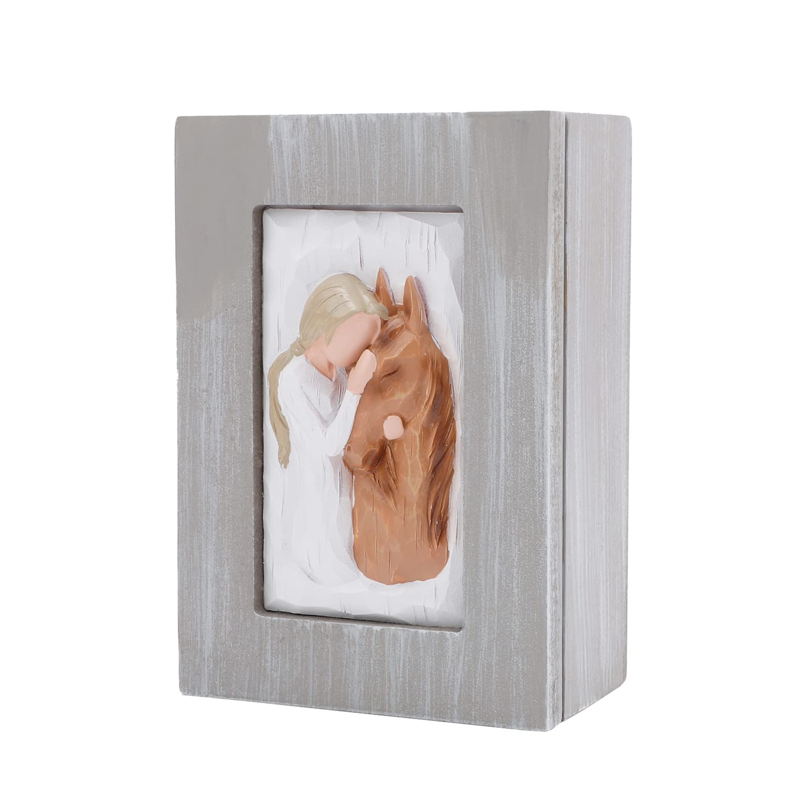 CHUANGLI Horses Keepsake Gifts Box for Women Girls Horse Lovers Truly a Friend Friendship Figurine Keepsake Box