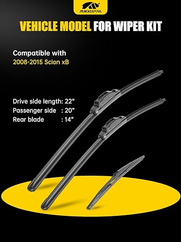 Vista 323 de MIKKUPPA Limpiaparabrisas de 26 pulgadas + 23 pulgadas + 12 pulgadas, repuesto para Mercedes-Benz 2013-2016 GL350 GL450, 2012-2015 ML350 ML550 ML63