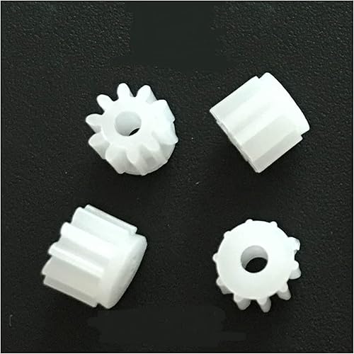 Industry 102A Shoulder Module 0.5 Gear 10 Teeth 2mm Shaft Tight Pom Plastic Gear Model Gear 10pcs (Hole Diameter  1.95mm, Number of Teeth  10 Teeth)