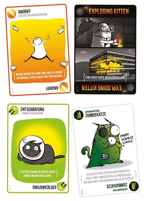 Exploding Kittens | Exploding Kittens – NSFW Edition | Grundspiel | Partyspiel | Kartenspiel | 2-5 Spieler | Ab 18+ Jahren | 15+ Minuten… – Ansicht 4