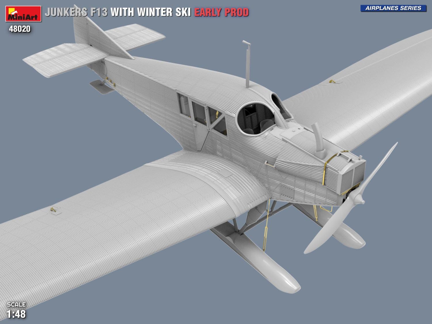 Miniart 1:48 - Junkers F13 w/Winter Ski, Early Prod - Image 2