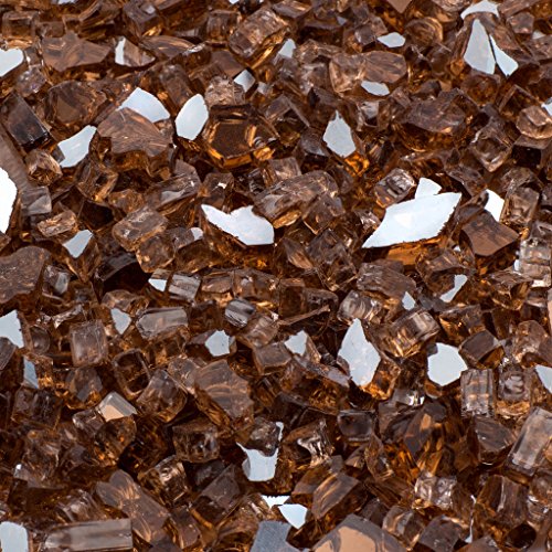 Dragon Glass 1/4" Reflective Fire Glass, 25 Lb, Copper #TOP1