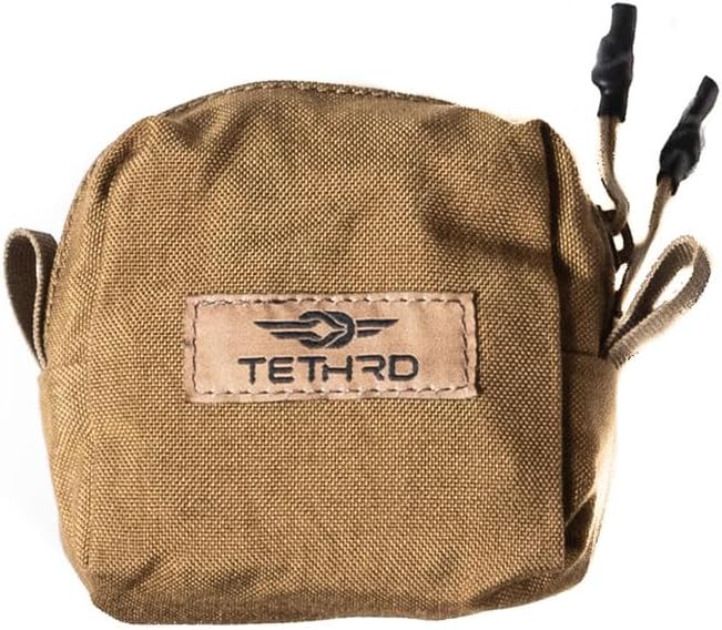Tethrd Molle Pouch with Malice Clips - Laser Cut Molle - Durable Construction - Attach to Hunting Saddle, Backpack, or Any Outdoor Gear