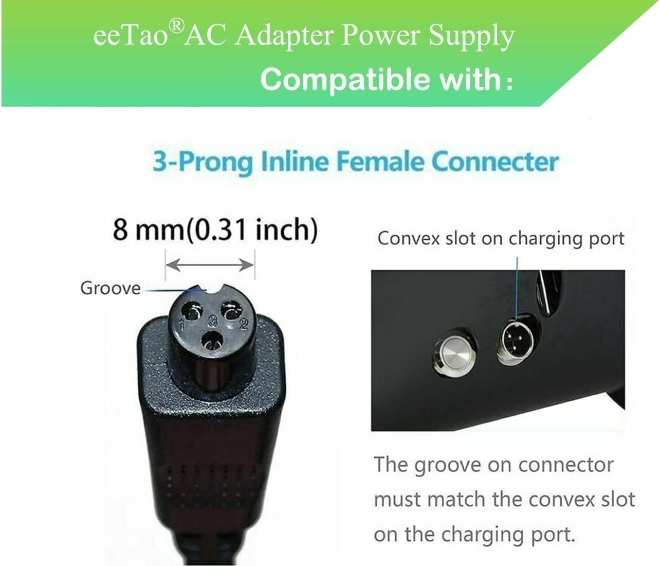Replacement of the 29.4 V 3-pointed charger compatible with Jetson Hali X Hoverboard of 25.2v 4.0 Ah Lithium ions battery DC29.4V 29.4VDC 4 61+5Gu8a6pL. SL1284