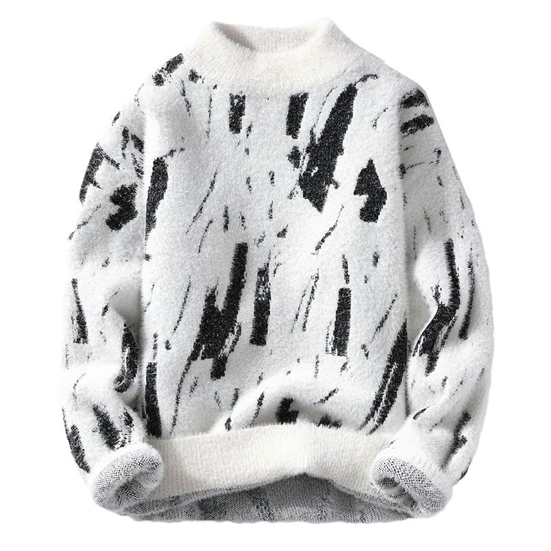 Tricoté pull hommes casual col rond à la maille texturée et au tombé fluide impeccable