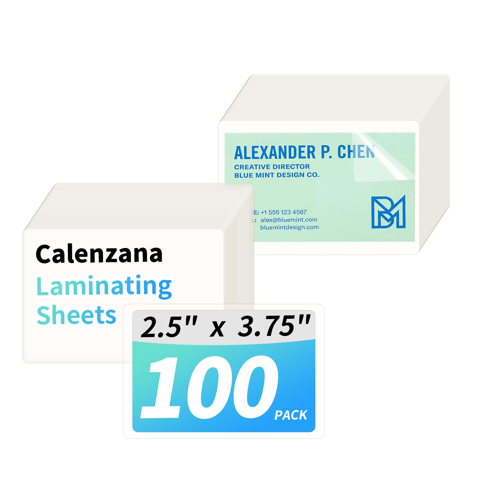 Photo 1 of Calenzana 100 Pack 2 x 3.5 Laminating Sheets, 2.5x3.75 inch Thermal Laminating Pouches, 5 Mil