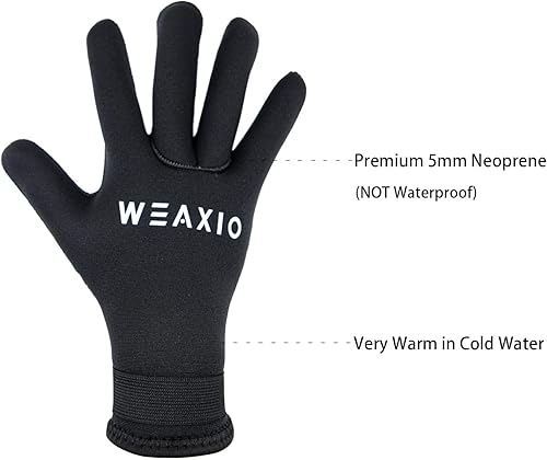 Miniatura 5 de Premium Neoprene Gloves 3mm 5mm Men Women, Diving Wetsuit Gloves Keep Warm in Cold Water Water Gloves
