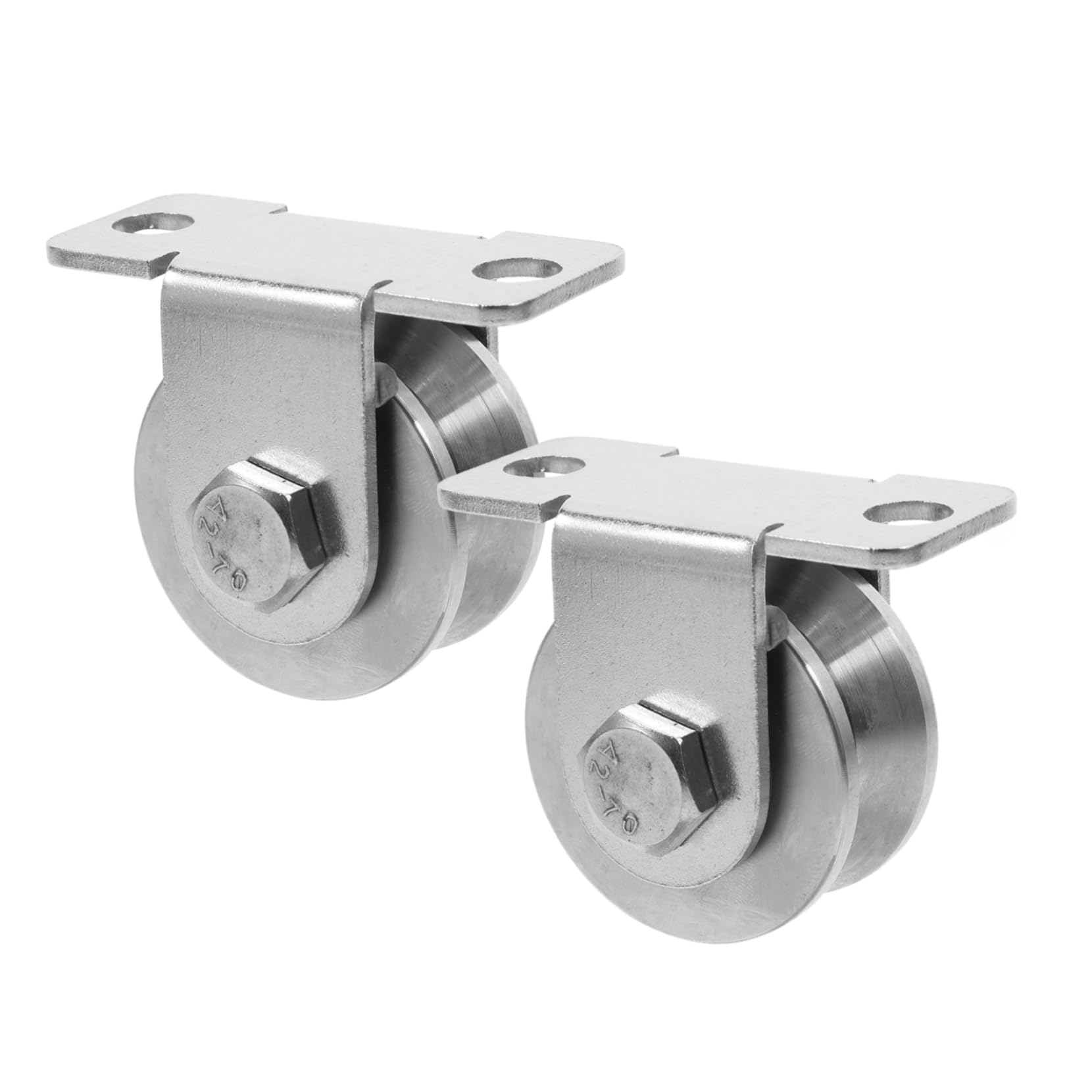 SOLUSTRE Heavy Duty V-Shape Cable Pulley Wheel Wall Mount Internal Bearings for Sliding