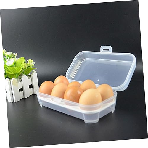 Miniatura 7 de Soporte para huevos para refrigerador, 2 unidades, 8 huevos, caja de almacenamiento para refrigerador, cartones de plástico, soporte protector,