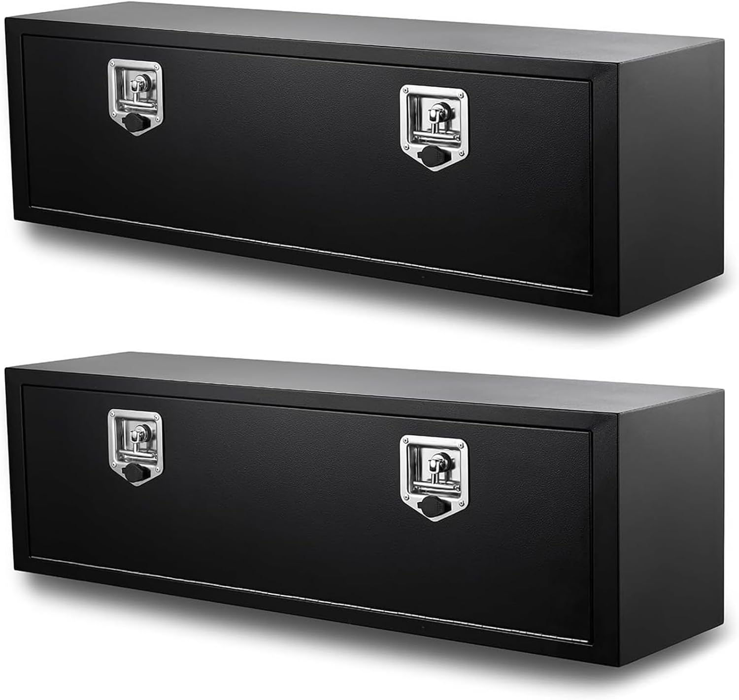 48 Inch Underbody Tool Boxes Set of 2,Underbody Truck Box w/T-Handle Latch and keys for Pickup Truck,Utility Tractor,RV,Waterproof Tool Chest For Storage & Organization-48 × 12 × 14 inch