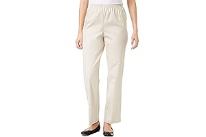 Convenient and Comfortable Pull-On Cotton Pants for Everyday Wear