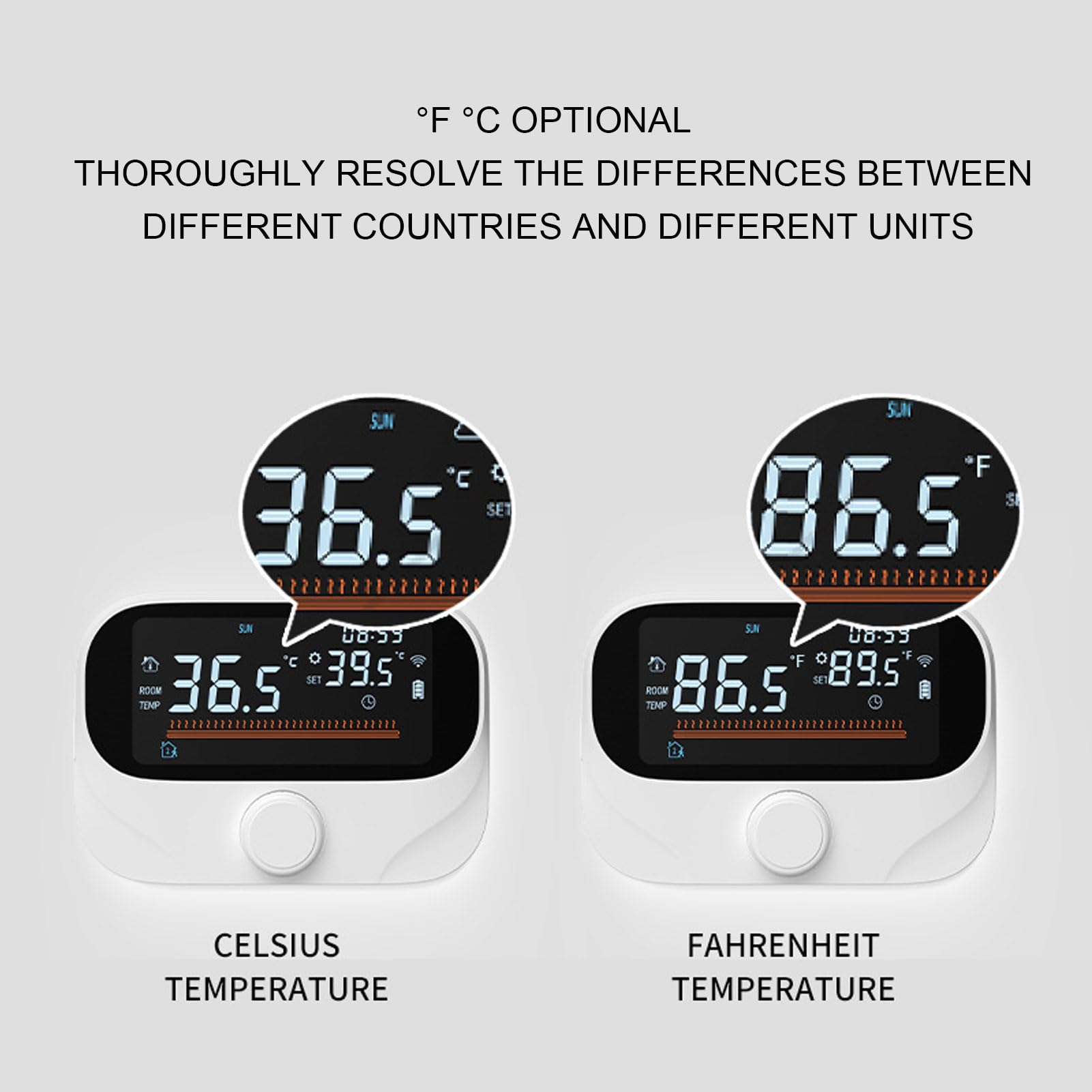 Acouto Termostato Programable Inalámbrico para el Hogar LCD Aplicación Inteligente Control de Voz Caldera de Gas Controlador de Temperatura Ambiente Termostato para Usuarios de de Forma Remota The