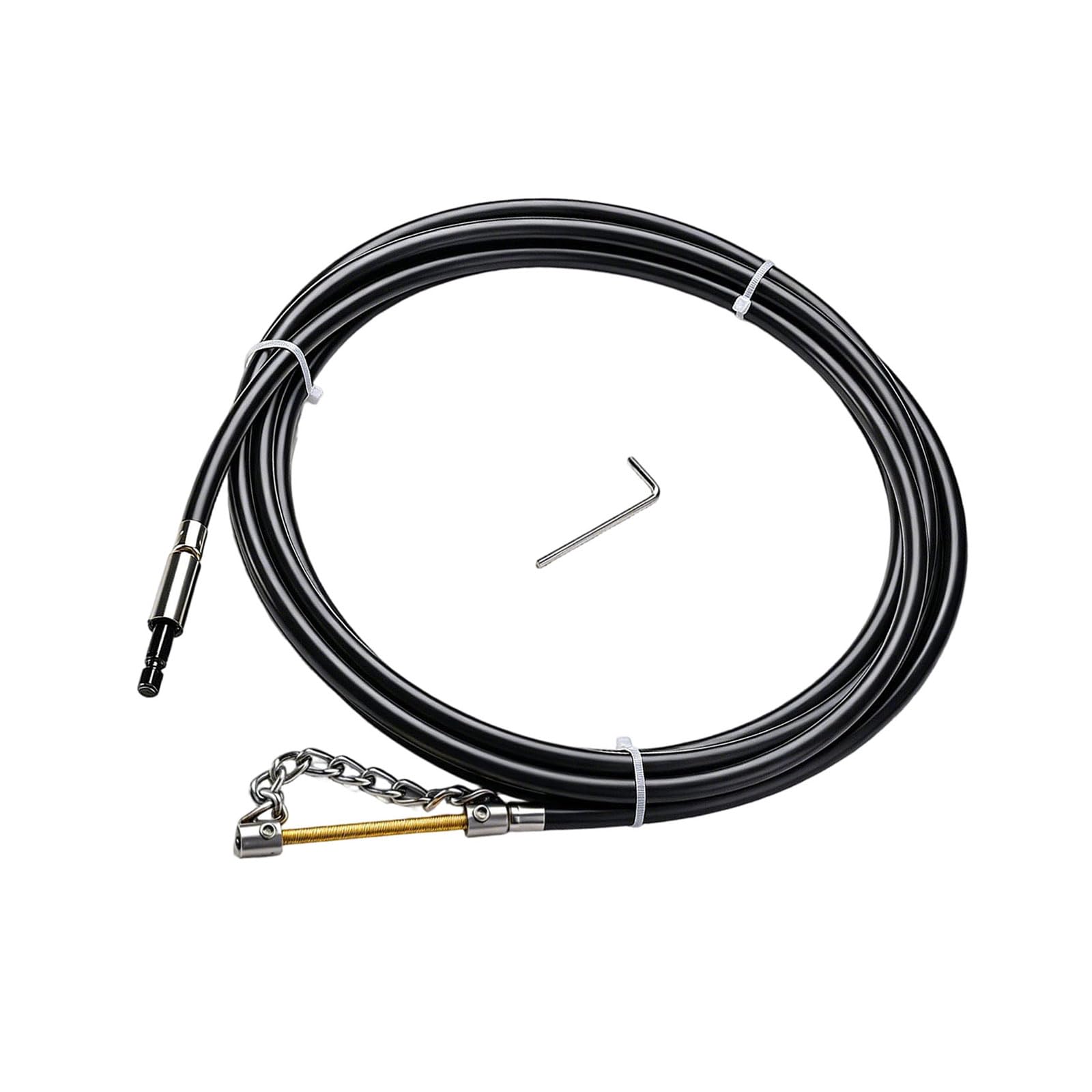 Drain Chain Descaler Flexible Shaft Pipe Cleaner Chain Tool Heavy Duty Grease Blockage Removal Sewer Drain Cleaning Flexible Auger