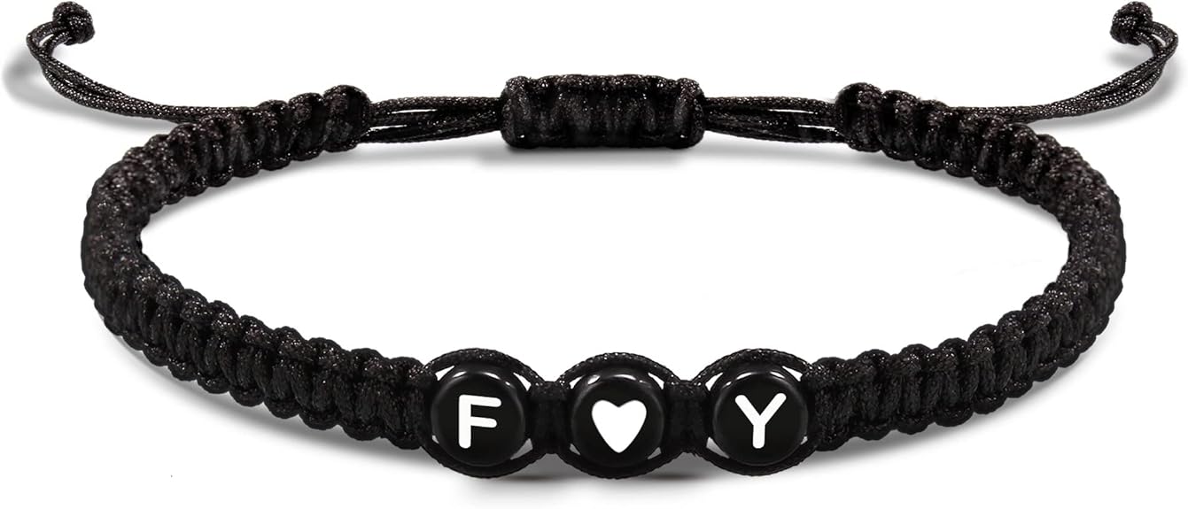 Initial Bracelets for Women Men's Bracelets Gifts for Girlfriend Boyfriend Letter Bracelets I Love You Gifts for Her Him Best Friend Birthday Gift Christmas Jewelry