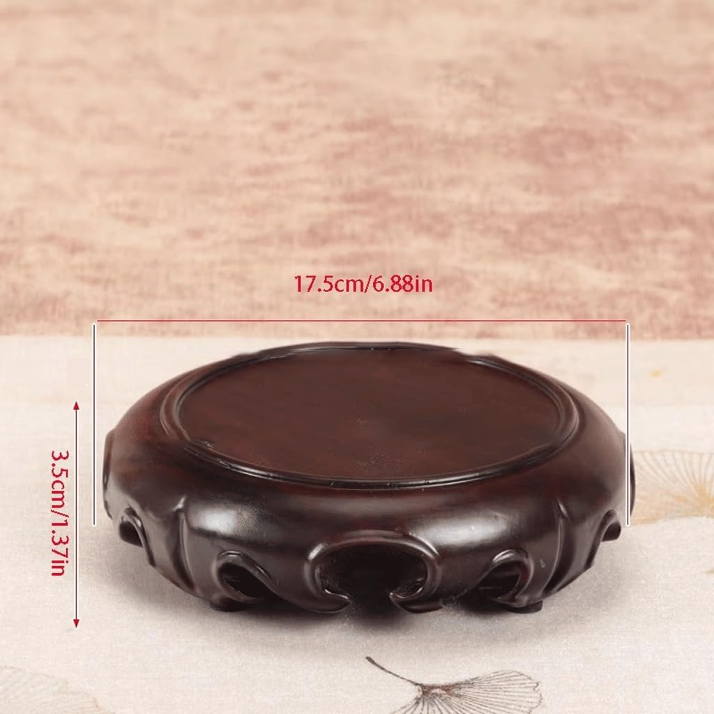 盆栽台座 マホガニーベース ラウンドベース フラワーポット 花瓶ベース 無垢材 丸仏像 オーナメント ブラケット 花瓶 台座 ディス