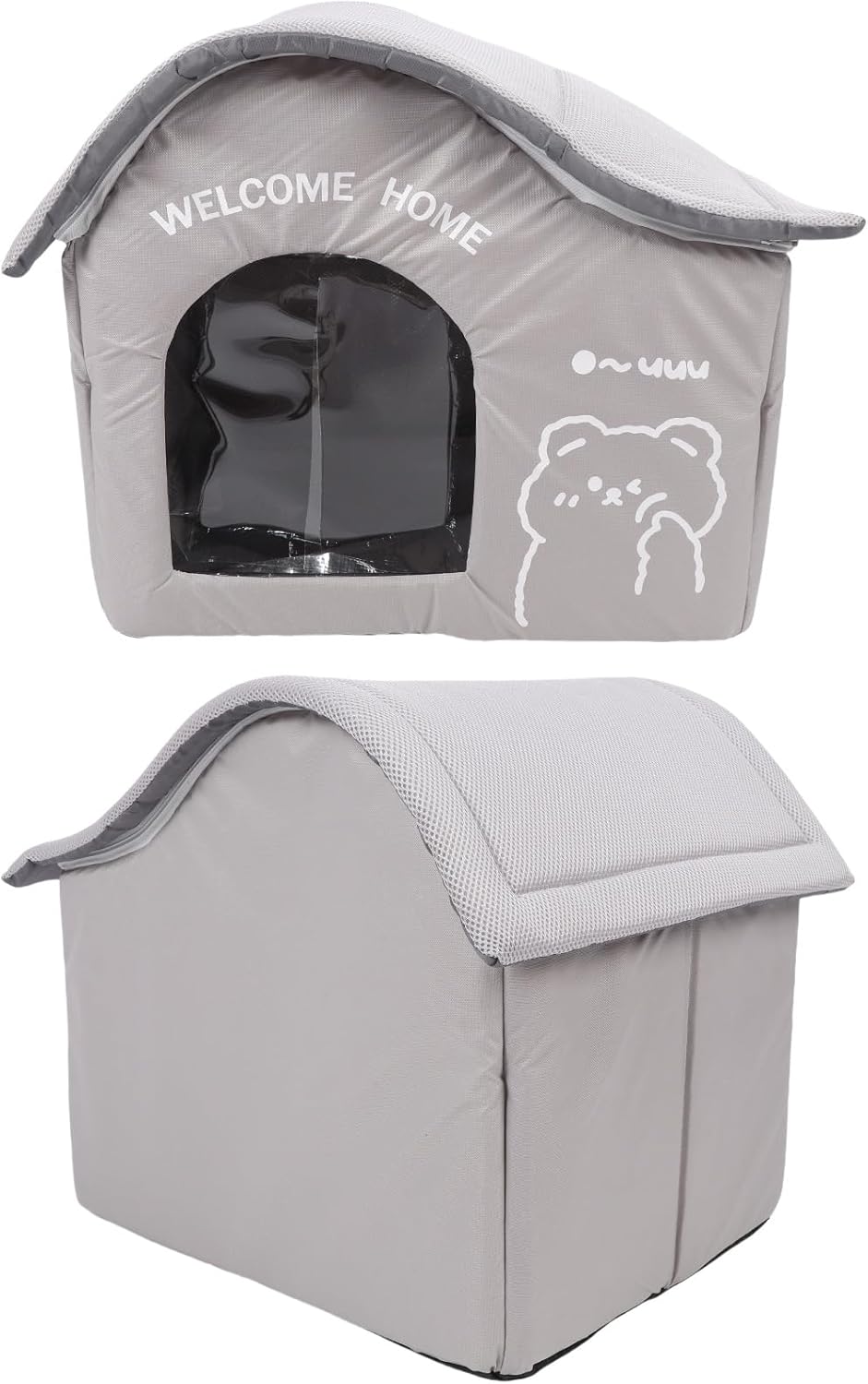 Luqeeg Dog Summer Cooling Housenonslip Lightweight Absorbs Heat Sleeping Ice Home Oxford Cloth Pet Cooling Essentials Gear House with a Unique Cool Technology for Cat or Dog (L)
