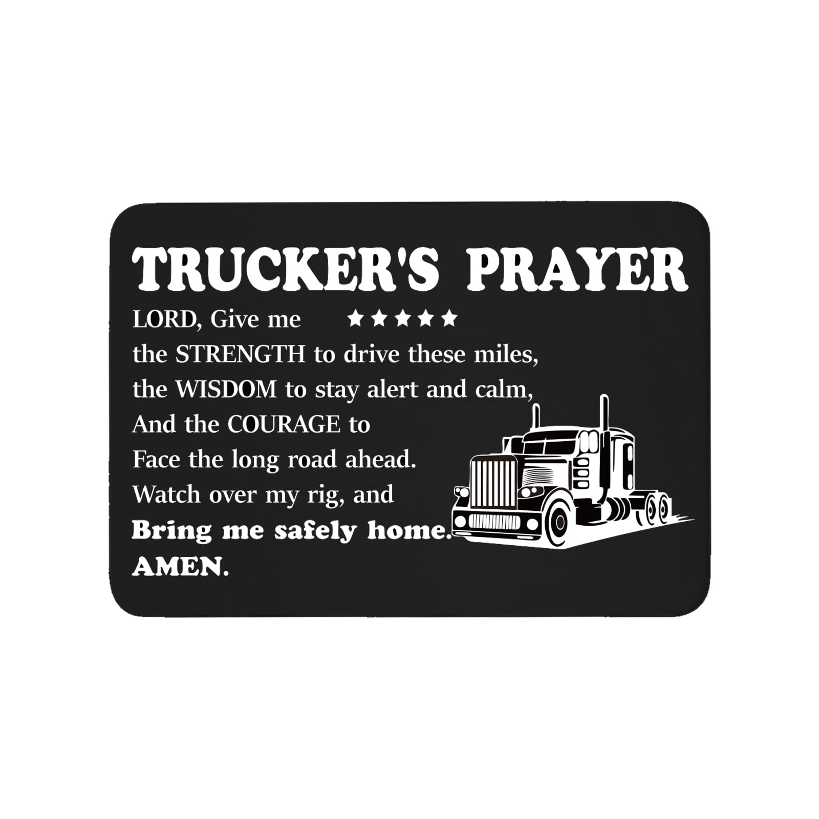 Hewonnn Truck Driver Gifts for Men - Trucker Prayer Wallet Card - Truck Driver Appreciation Gift for Husband, Dad, Coworker