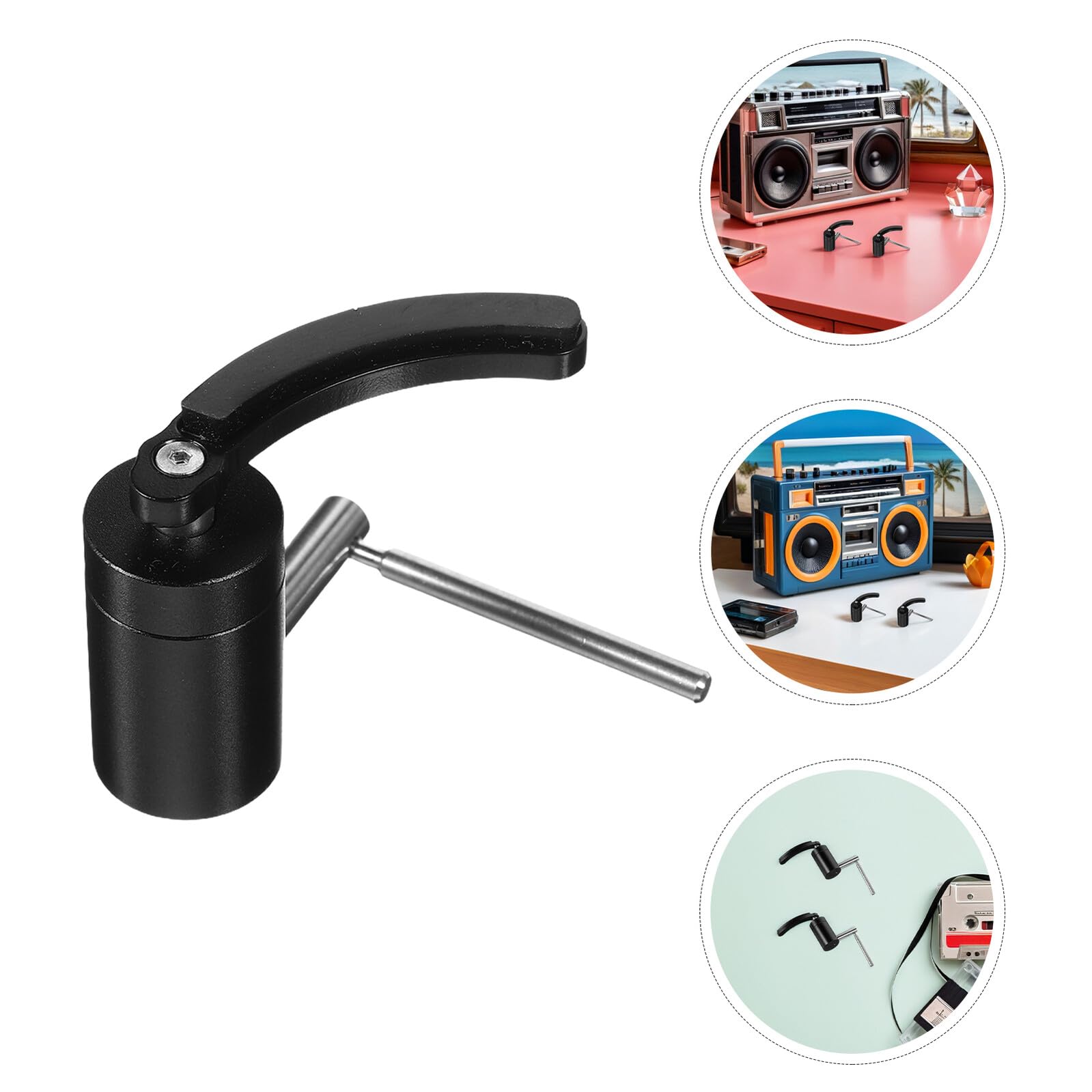 Sollevatore per Braccio Giradischi Automatico in Plastica e Metallo, Kit Regolabile Installazione Rapida, Accessorio Compatibile per Protezione Stilo e Fine Disco Vinile