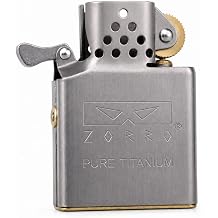 Zorro Pure Titanium Lighters Insert Compatible with Zippo