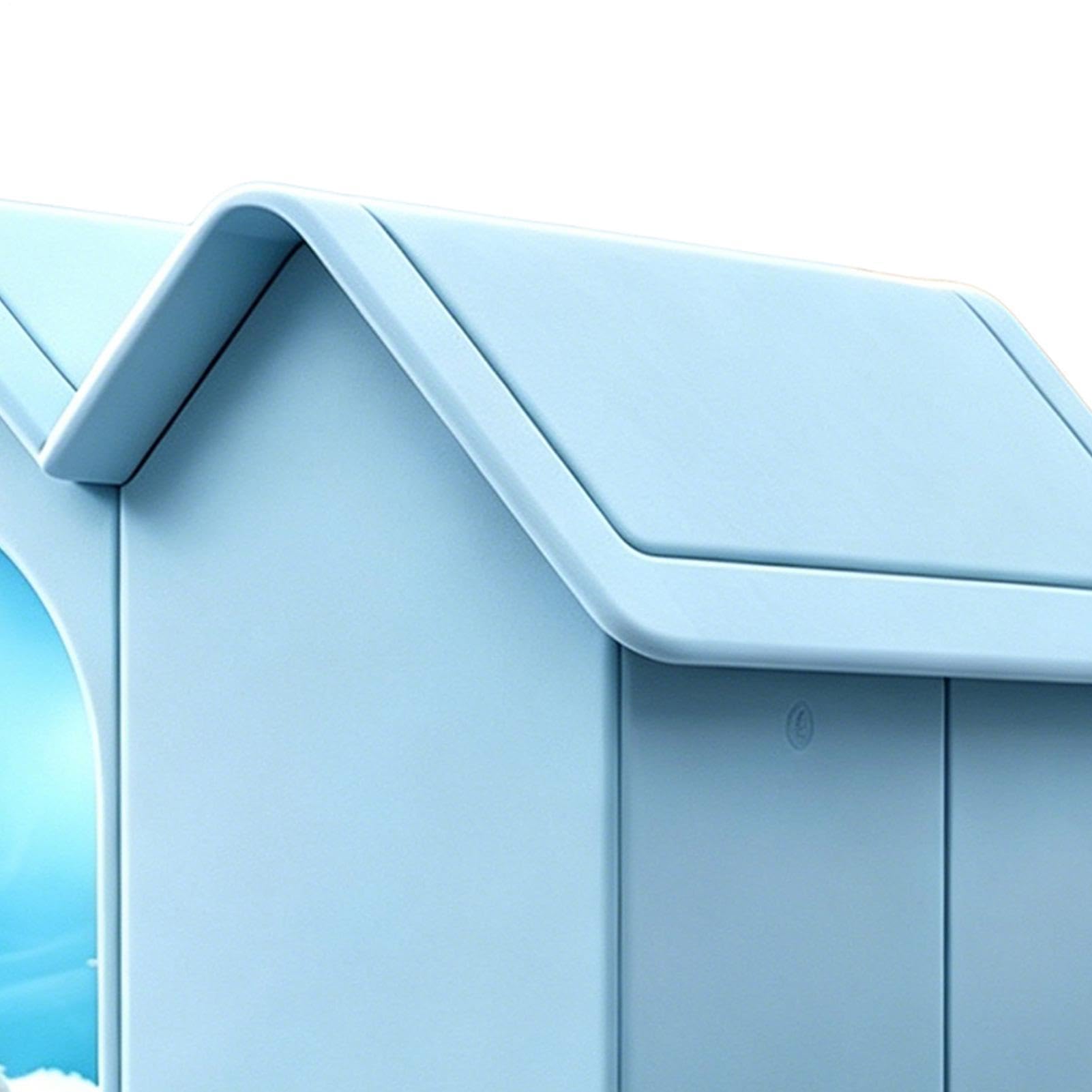 Niche pour chat d'extérieur rafraîchissante | Niche semi-fermée pour animaux de compagnie | Abri pour chat avec 3 bacs à glace | pour jardin, jardin, terrasse, pelouse, porche, ferme