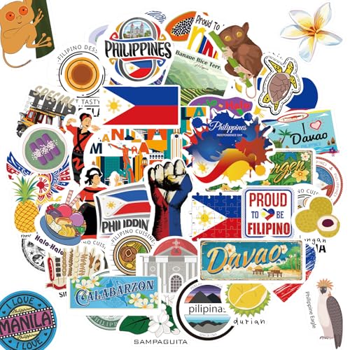 Humyoun 231 Pcs Sheets Philippines Stickers Philippines Souvenir Filipino Decor Filipino Gifts for...